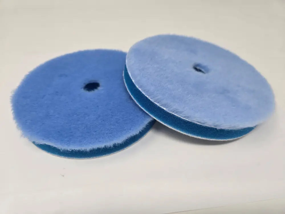 Two Rupes 5in blue wool course pads