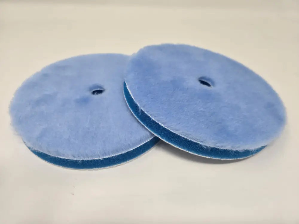 Two Rupes 6in blue wool course pads