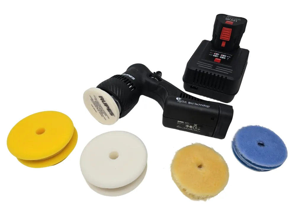 Rupes HLR75 I-Brid Mini Polisher Kit w/ Pads